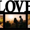 SSDECO.es | Marco de Fotos Personalizado LOVE, Cuadro Decorativo con 3 Fotos, Regalo Romántico para San Valentín (Negro)